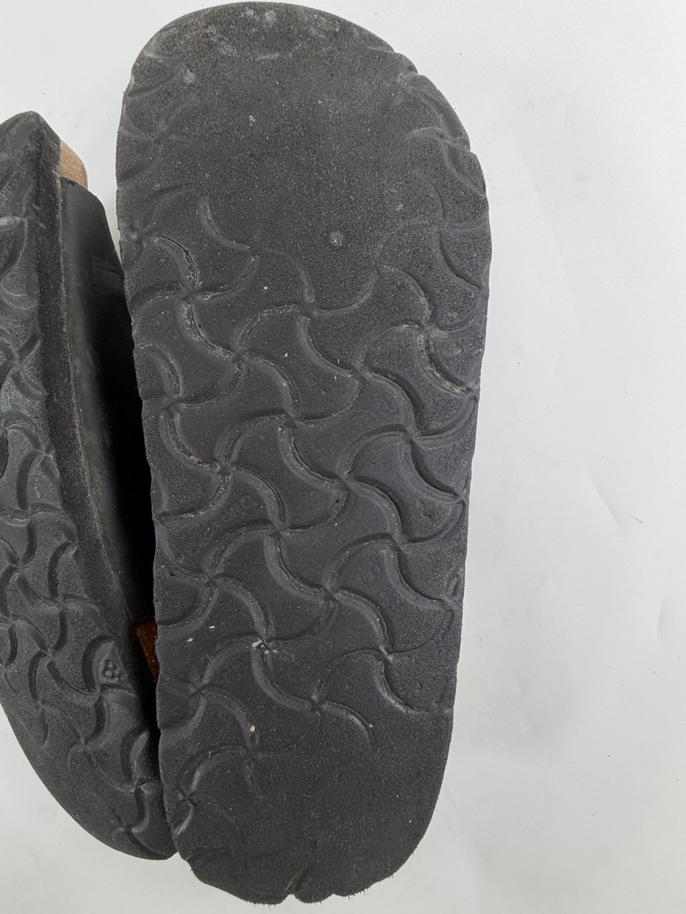 Betula by Birkenstock Black 3 Strap Sandals EU 39 US 8.5 Cork Footbed - Picture 5 of 8